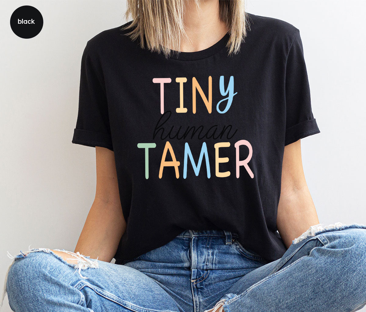 Teacher Shirt, Tiny Human Tamer, Kindergarten Preschool product image 142