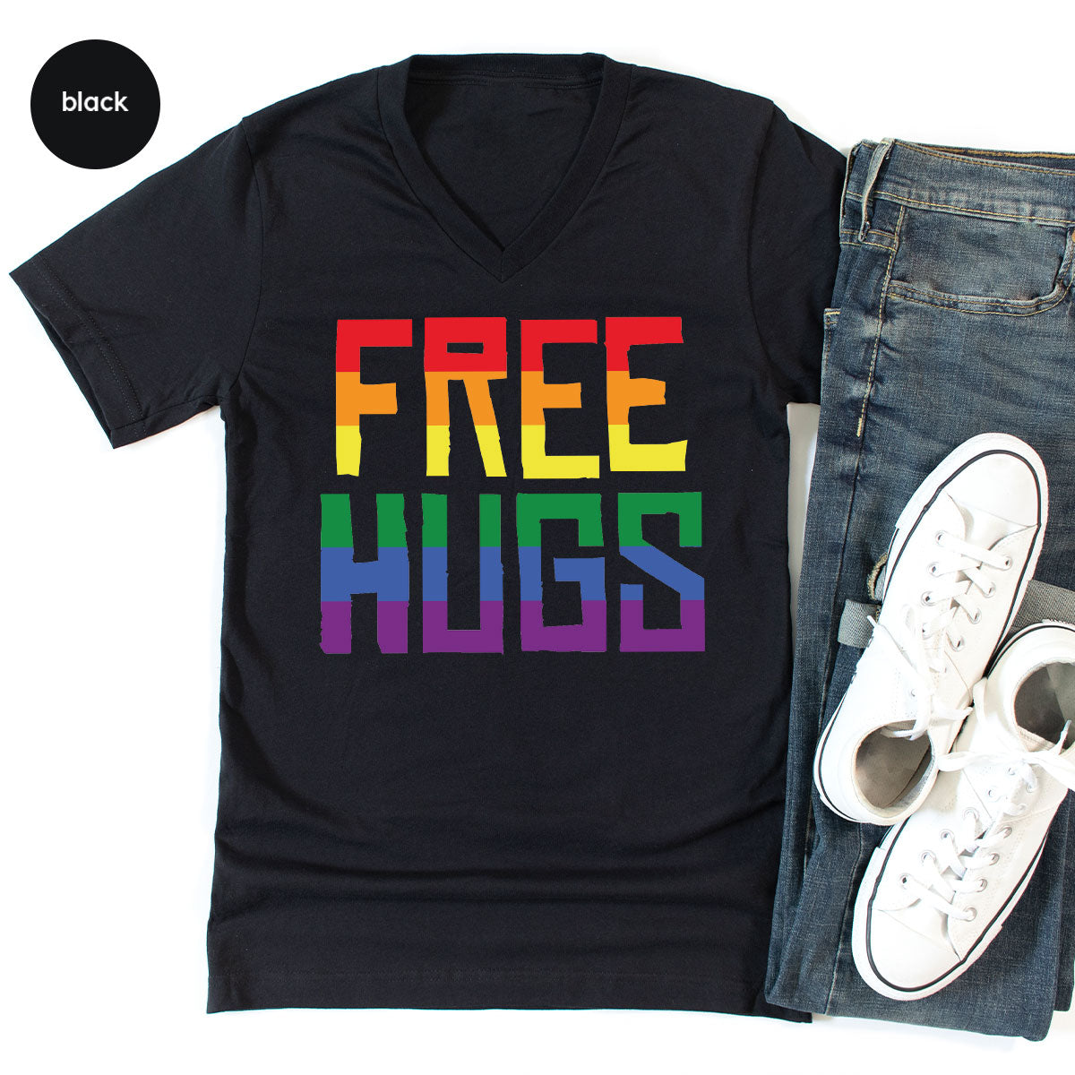 Cute LGBT Shirt, Free Hugs T-Shirt, Lovely Pride for product image 63