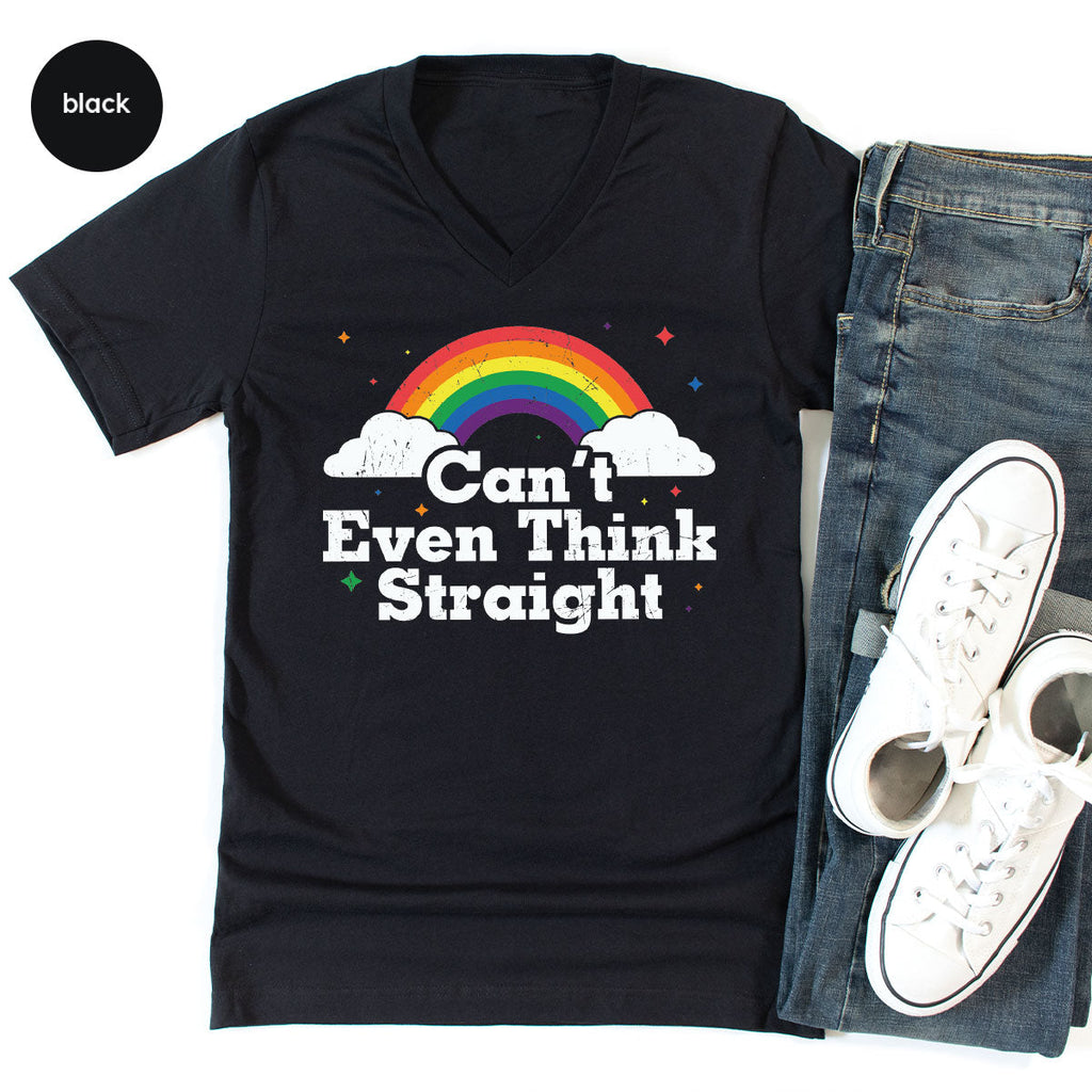 Can I Even Think Straight Shirt, Rainbow T-Shirt, LGBT product image 65