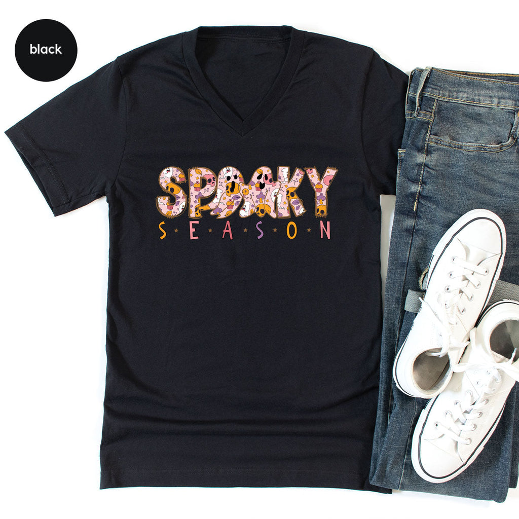 Ghost Graphic Tees, Cute Kid Halloween Shirt, Spooky product image 127