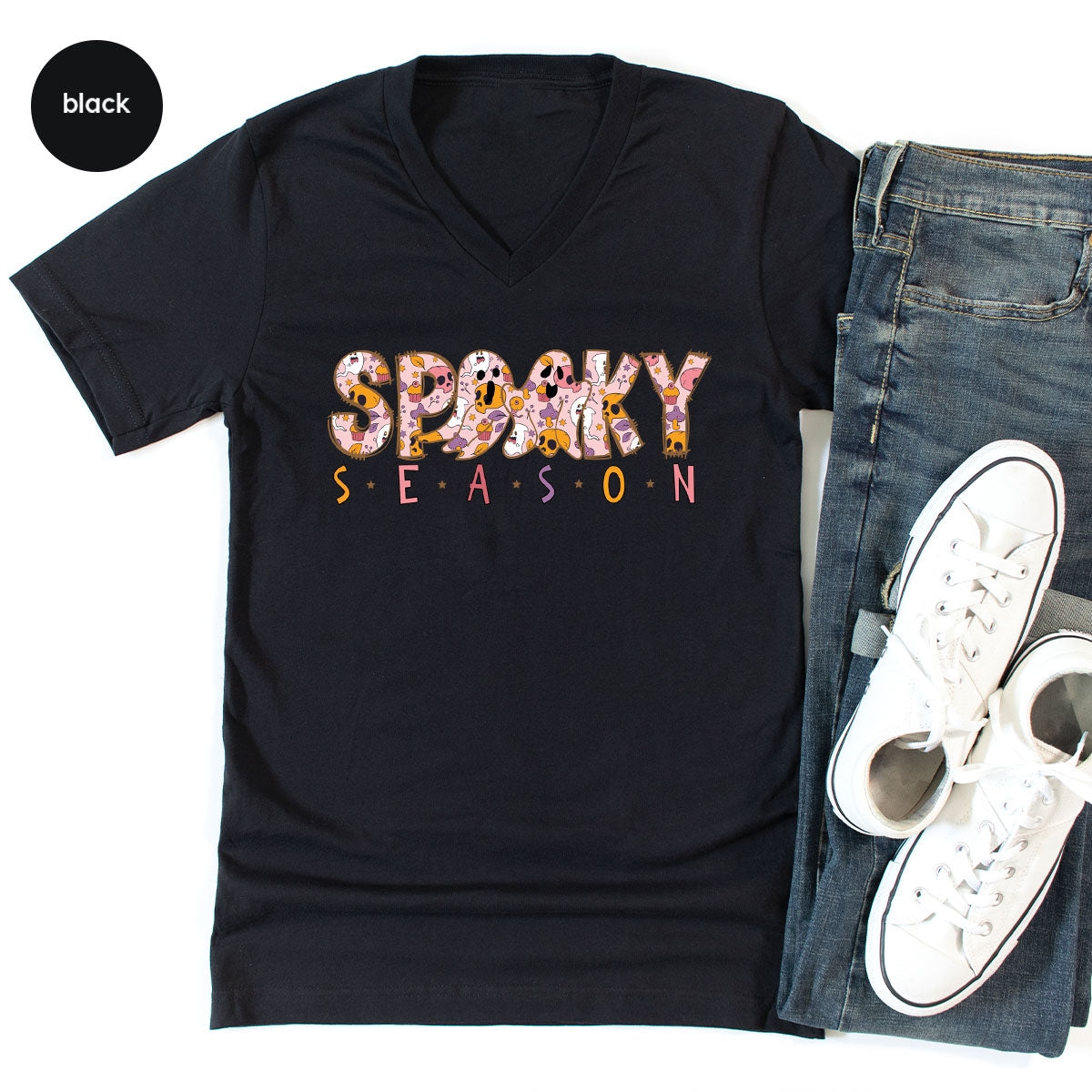 Ghost Graphic Tees, Cute Kid Halloween Shirt, Spooky product image 127