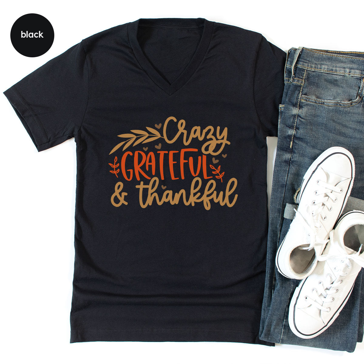 Funny Fall T Shirt, Gift for Her, Crazy Grateful Thankful product image 87