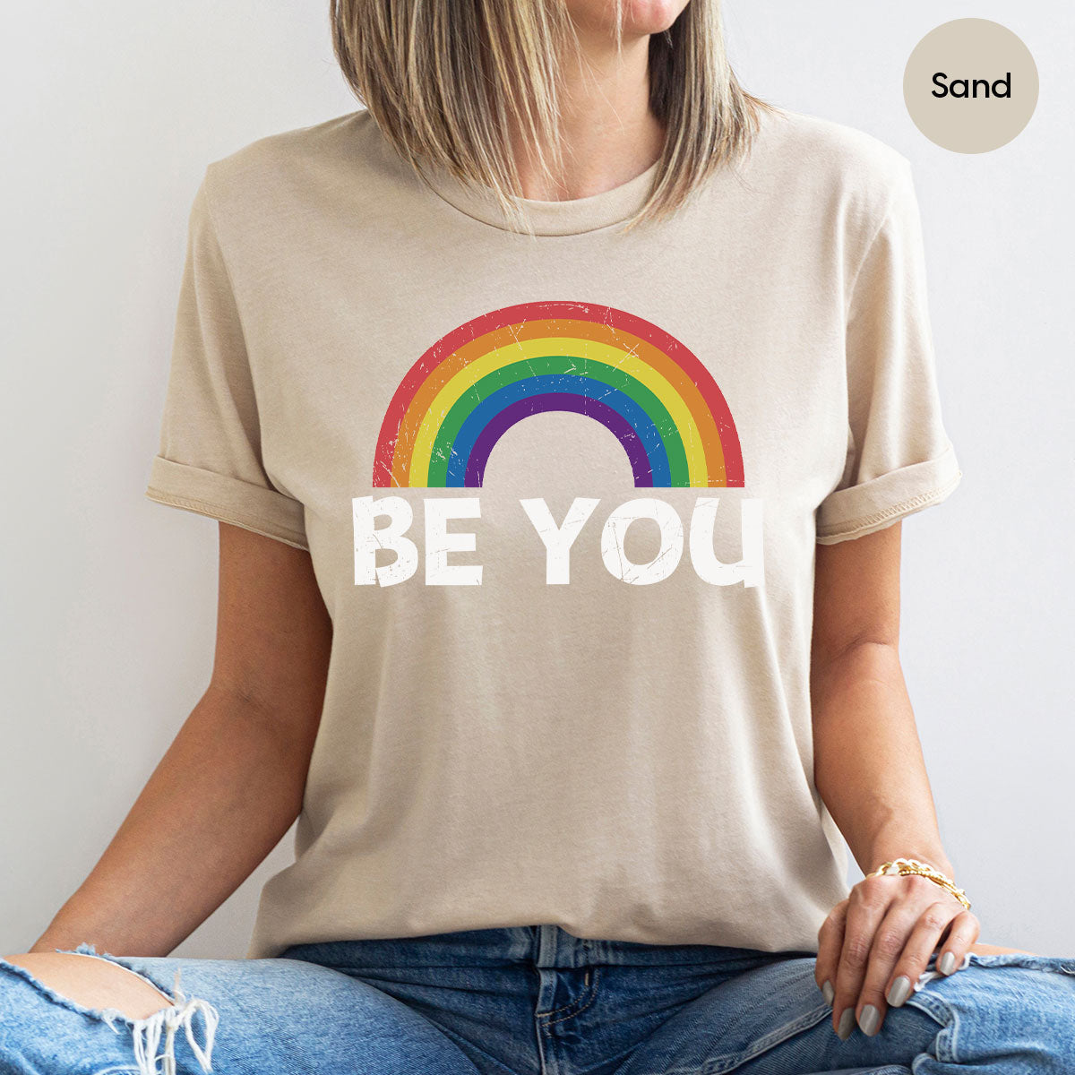 Rainbow T-Shirt, Be You Shirt, LGBT Pride product image 77