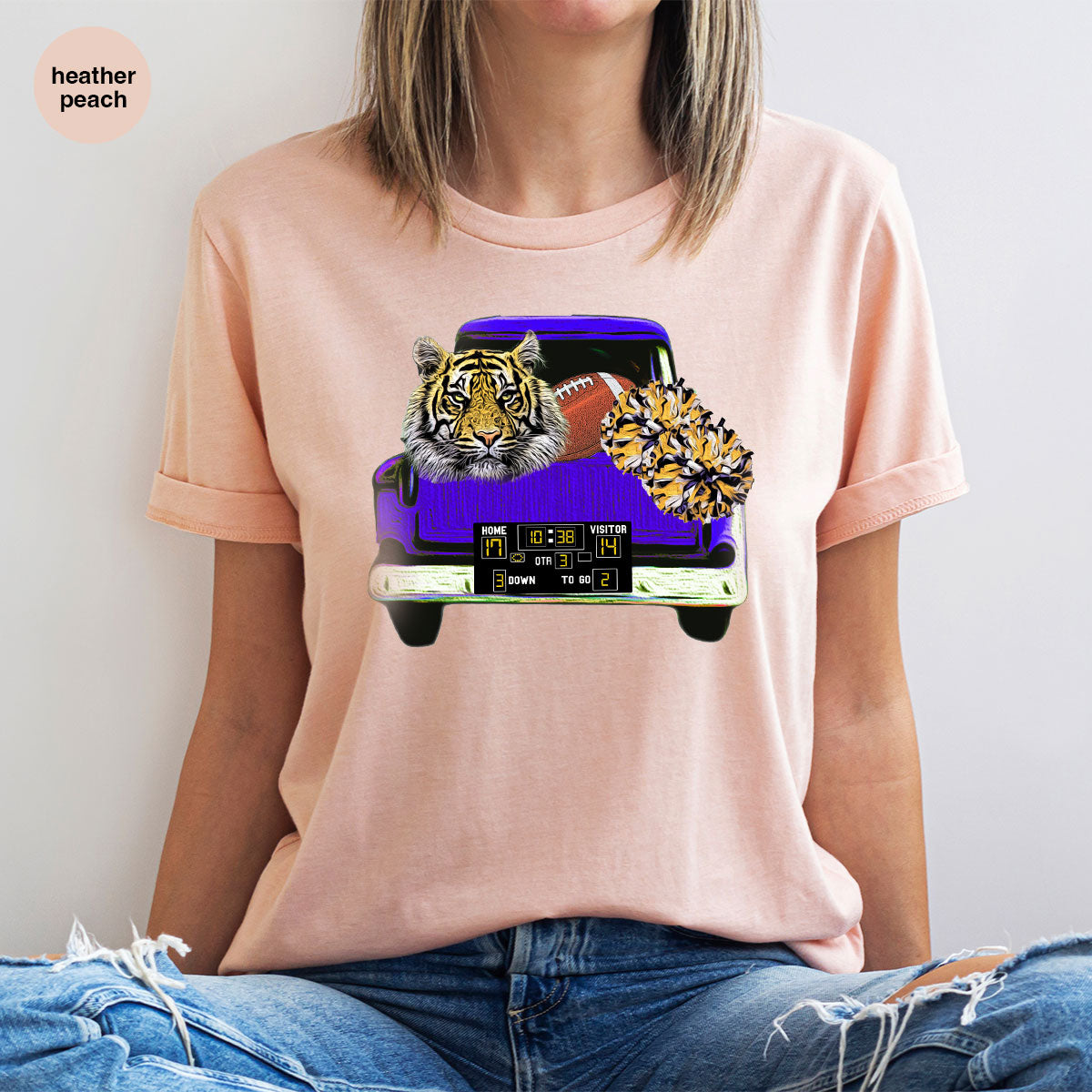 Football Truck Shirt, Tiger Graphic Tees, Mom TShirt, Gifts product image 100