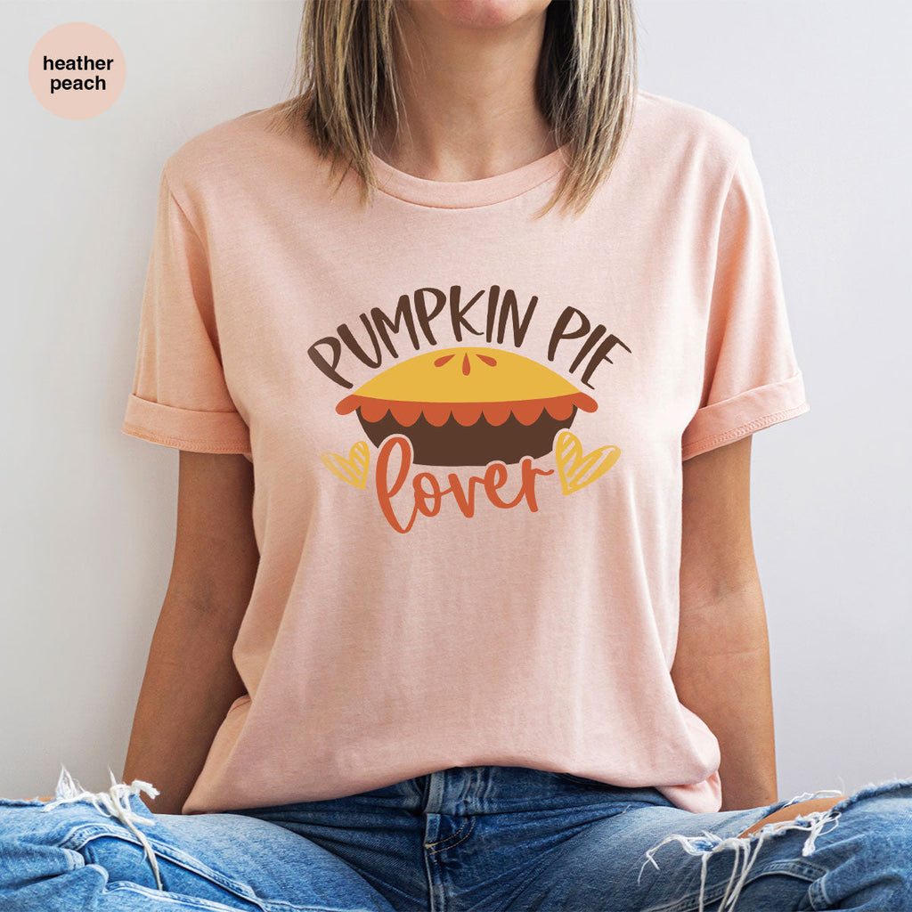 Kids Thanksgiving Shirts, Pumpkin Pie Graphic Tees, Gift product image 94