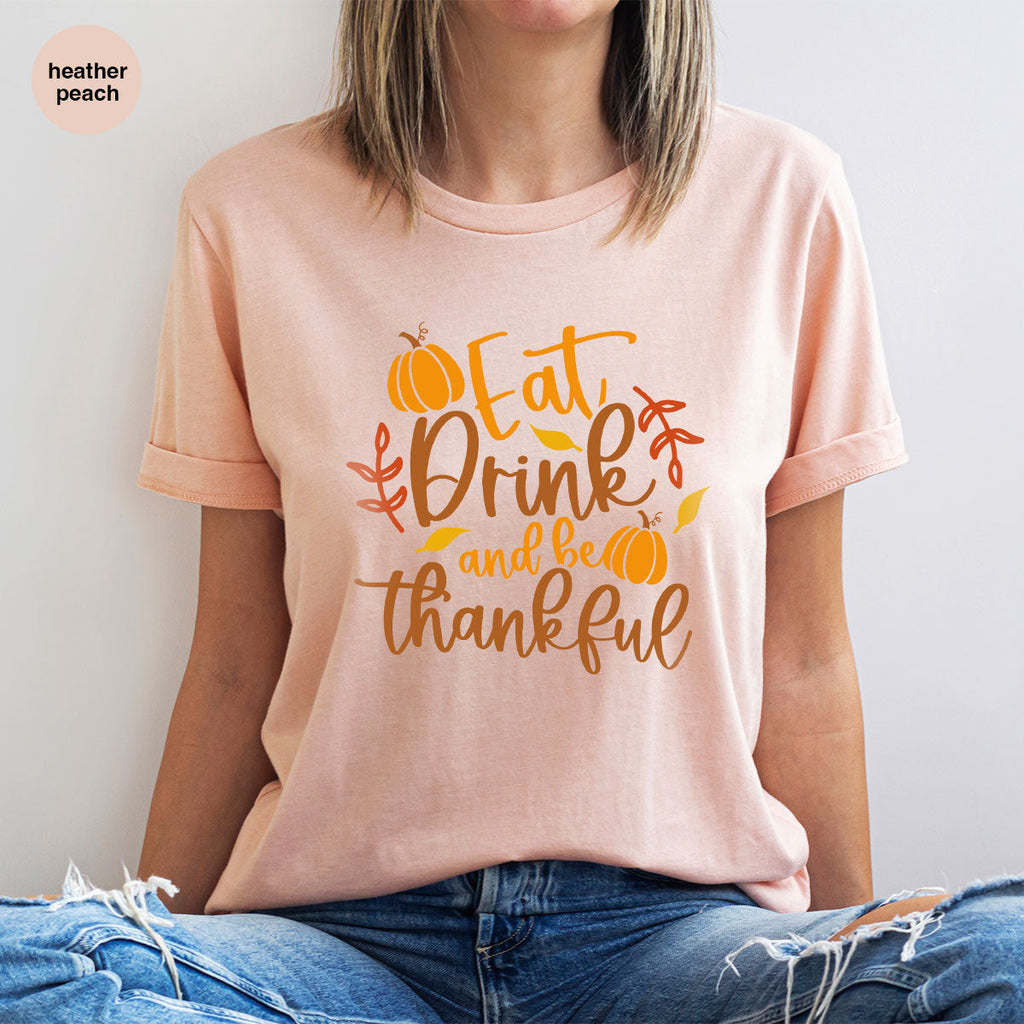 Cute Pumpkin T-Shirt, Fall Graphic Tees, Thankful Gifts product image 106
