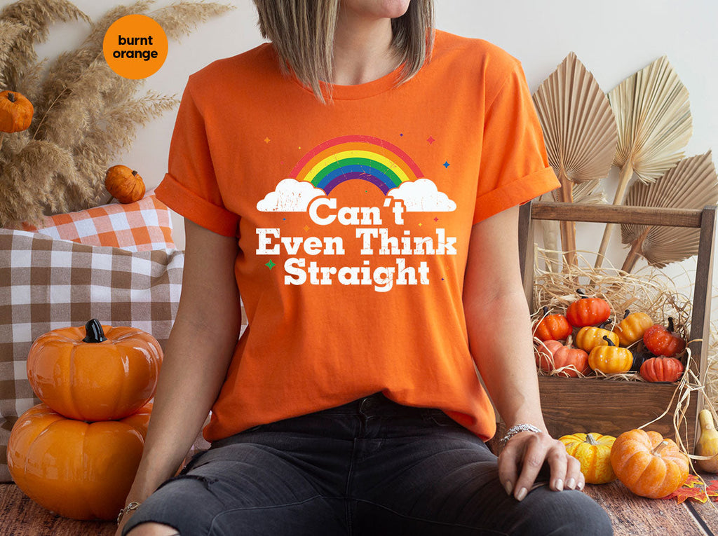 Can I Even Think Straight Shirt, Rainbow T-Shirt, LGBT product image 66