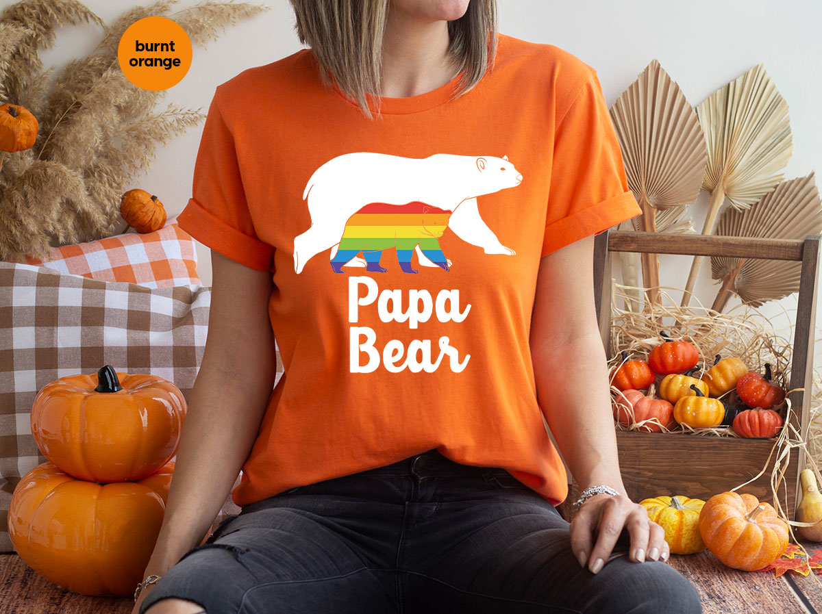 Papa Bear Shirt, T-Shirt, LGBT Rainbow Tee product image 62