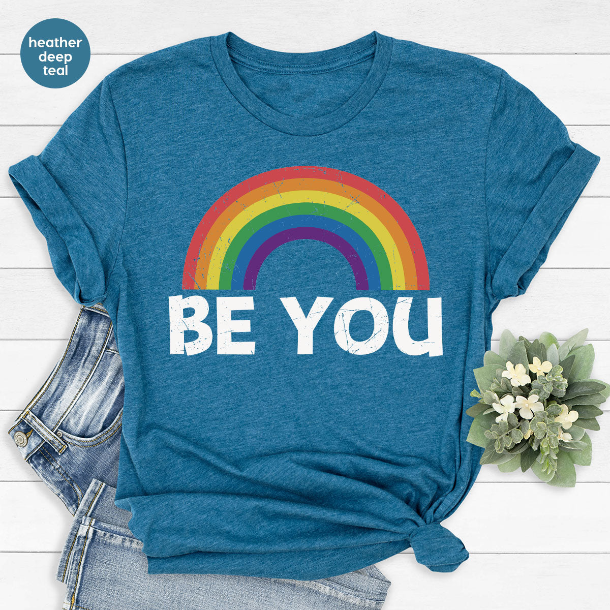 Rainbow T-Shirt, Be You Shirt, LGBT Pride product image 63