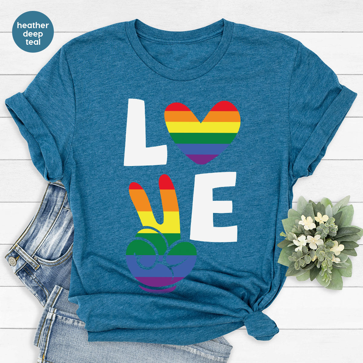 LGBT Love Shirt, Rainbow Glory T-Shirt, Pride Tee product image 69