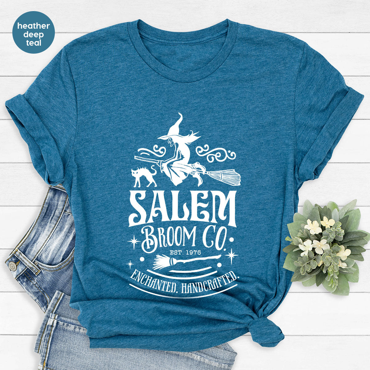 Halloween T-Shirt, Gifts, Salem Graphic Tees, Witchy Witch product image 51