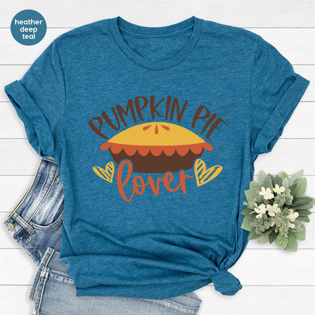 Kids Thanksgiving Shirts, Pumpkin Pie Graphic Tees, Gift product image 85