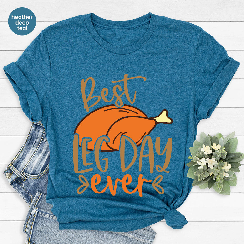 Funny Thanksgiving Shirts, Turkey Graphic Tees, Fall product image 73