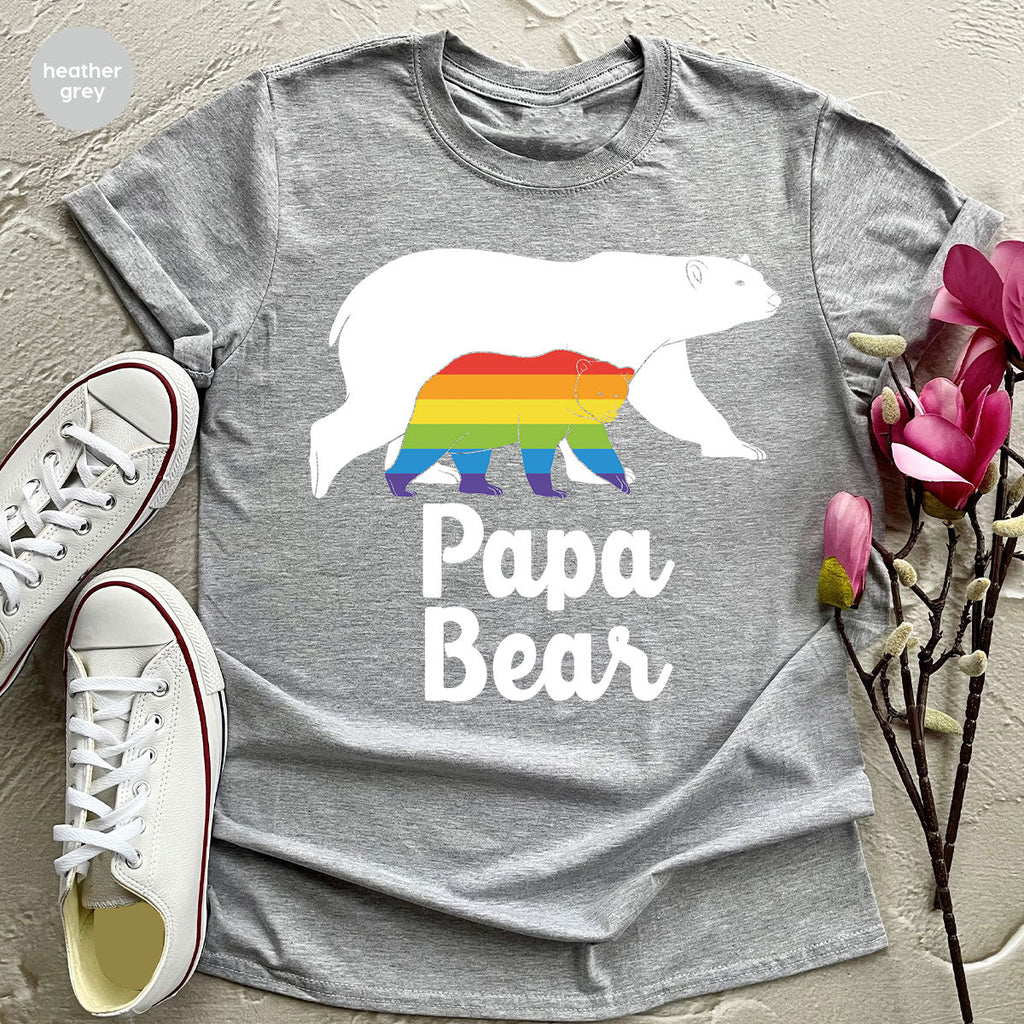 Papa Bear Shirt, T-Shirt, LGBT Rainbow Tee product image 66