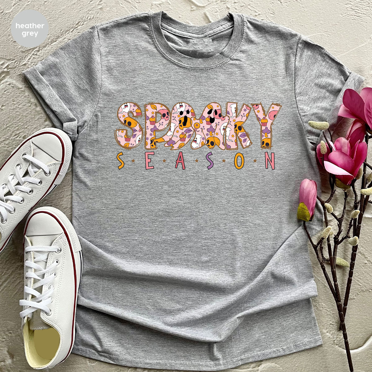 Ghost Graphic Tees, Cute Kid Halloween Shirt, Spooky product image 130