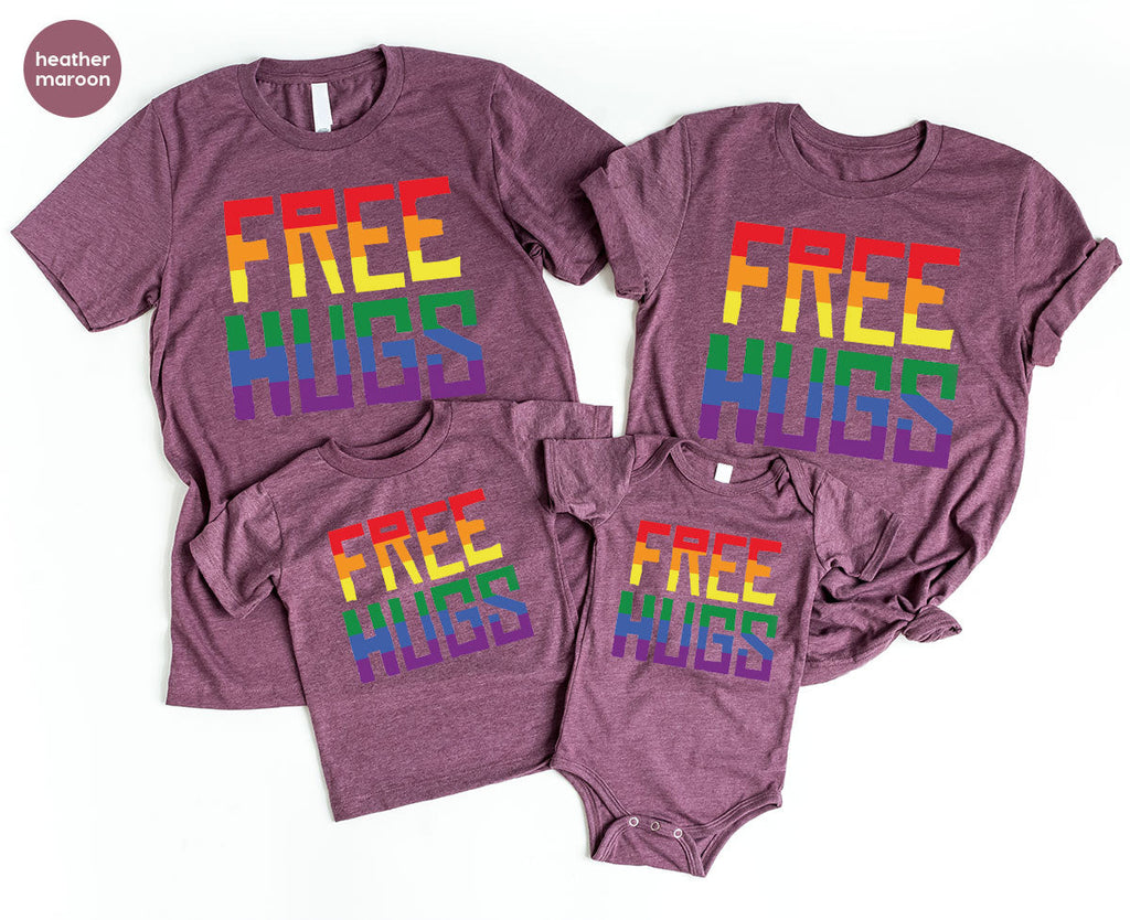 Cute LGBT Shirt, Free Hugs T-Shirt, Lovely Pride for product image 72
