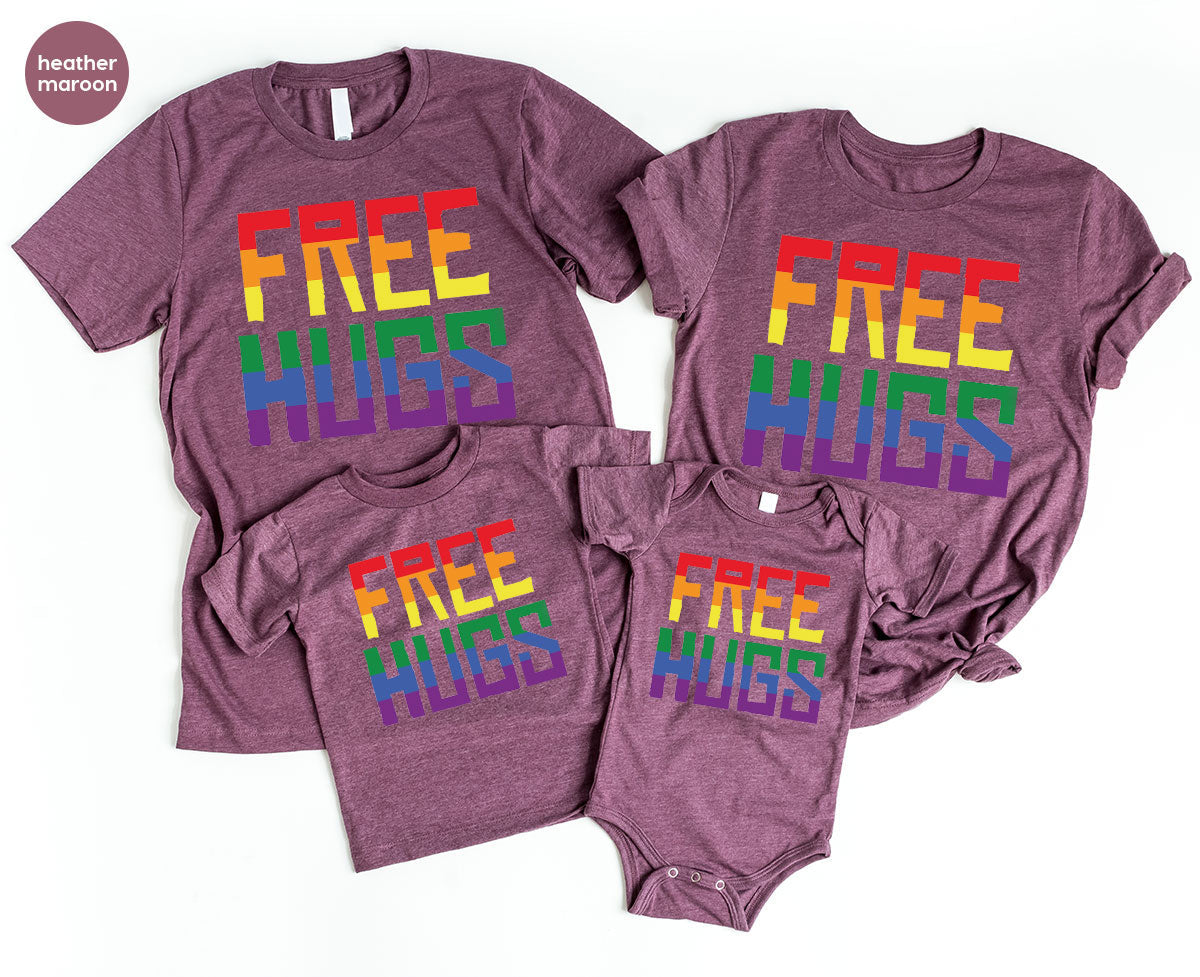 Cute LGBT Shirt, Free Hugs T-Shirt, Lovely Pride for product image 72