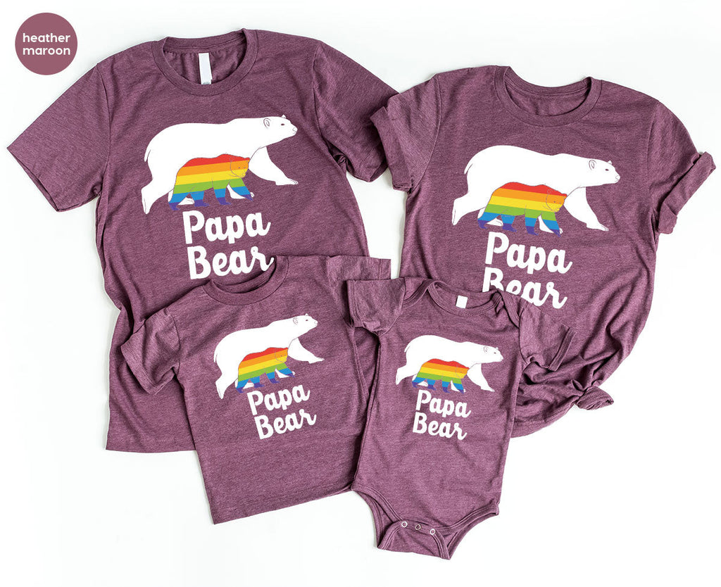 Papa Bear Shirt, T-Shirt, LGBT Rainbow Tee product image 70
