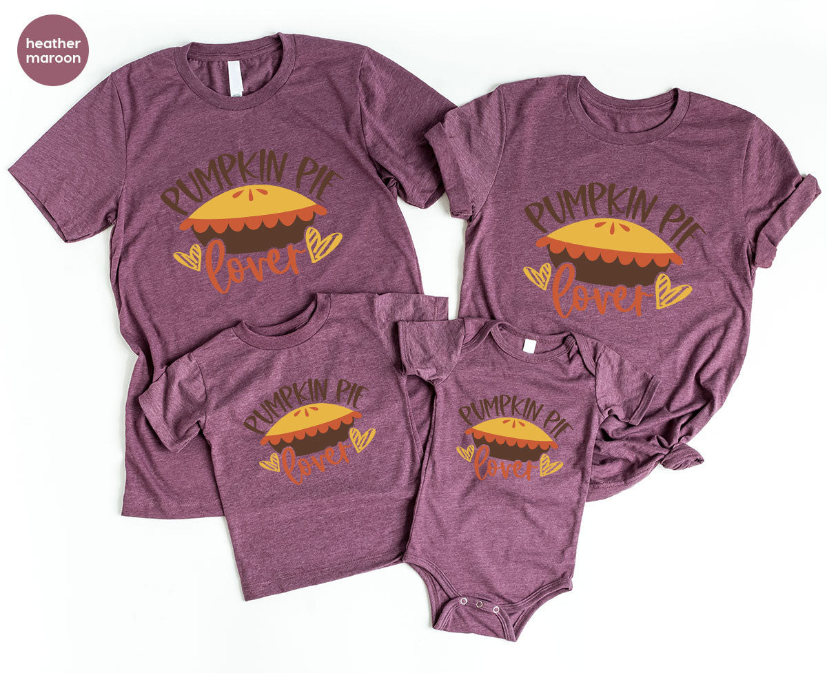 Kids Thanksgiving Shirts, Pumpkin Pie Graphic Tees, Gift product image 90
