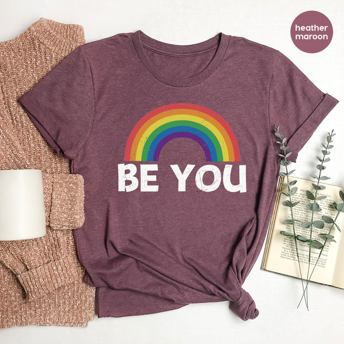 Rainbow T-Shirt, Be You Shirt, LGBT Pride product image 66