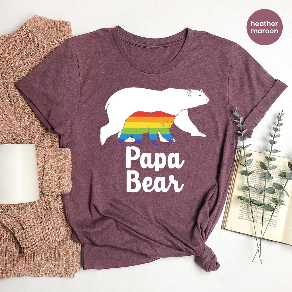 Papa Bear Shirt, T-Shirt, LGBT Rainbow Tee product image 68