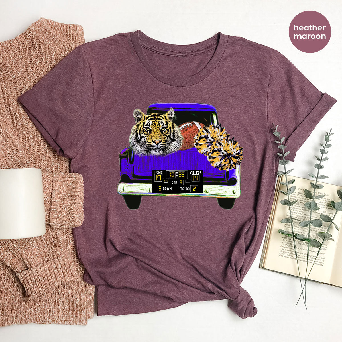 Football Truck Shirt, Tiger Graphic Tees, Mom TShirt, Gifts product image 94