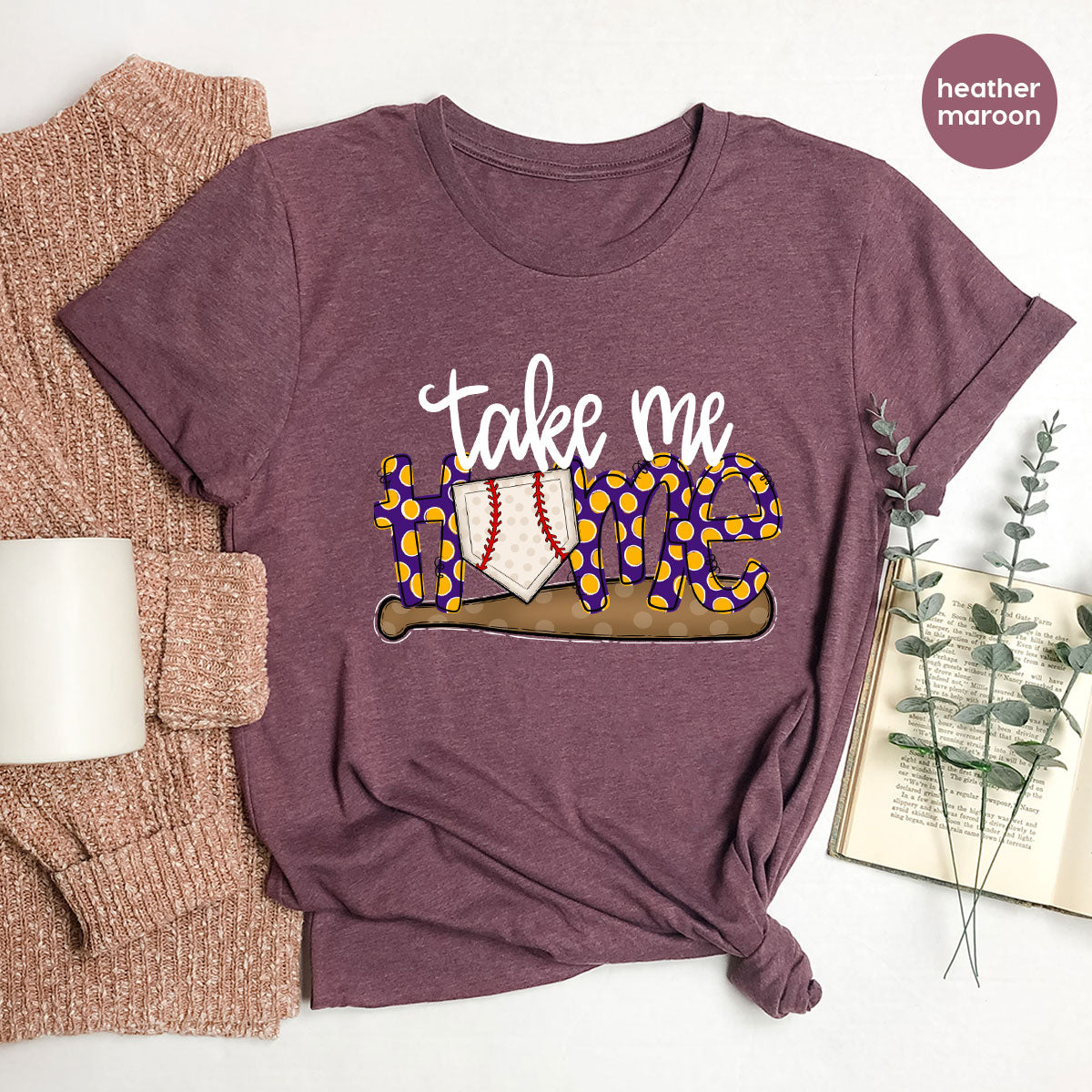 Baseball T-Shirt, Gifts for Her, Mom Outfit, Sister Shirt product image 44