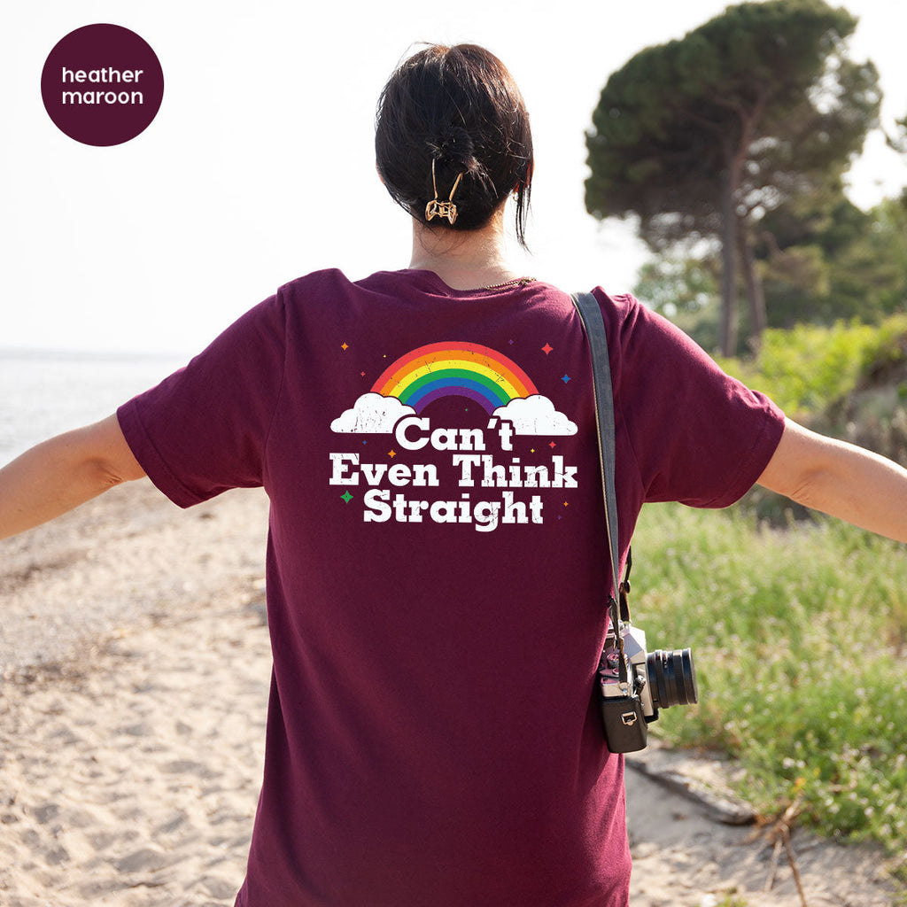 Can I Even Think Straight Shirt, Rainbow T-Shirt, LGBT product image 73