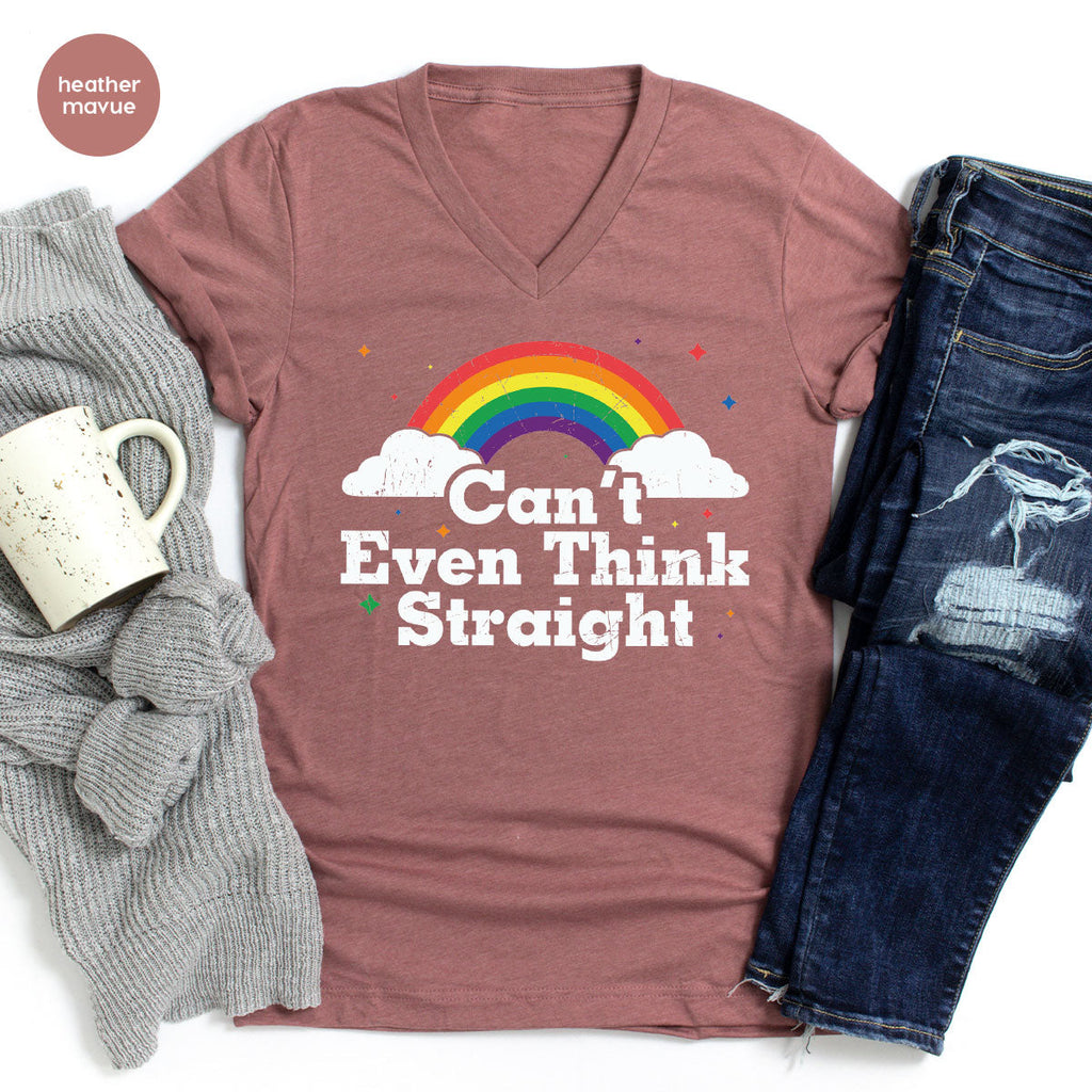 Can I Even Think Straight Shirt, Rainbow T-Shirt, LGBT product image 76