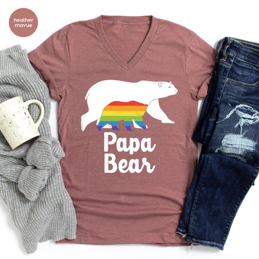 Papa Bear Shirt, T-Shirt, LGBT Rainbow Tee product image 72