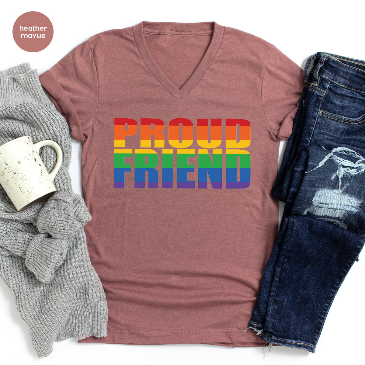 LGBT Friendship Shirt, Proud Friend T-Shirt, Gift Tee product image 74