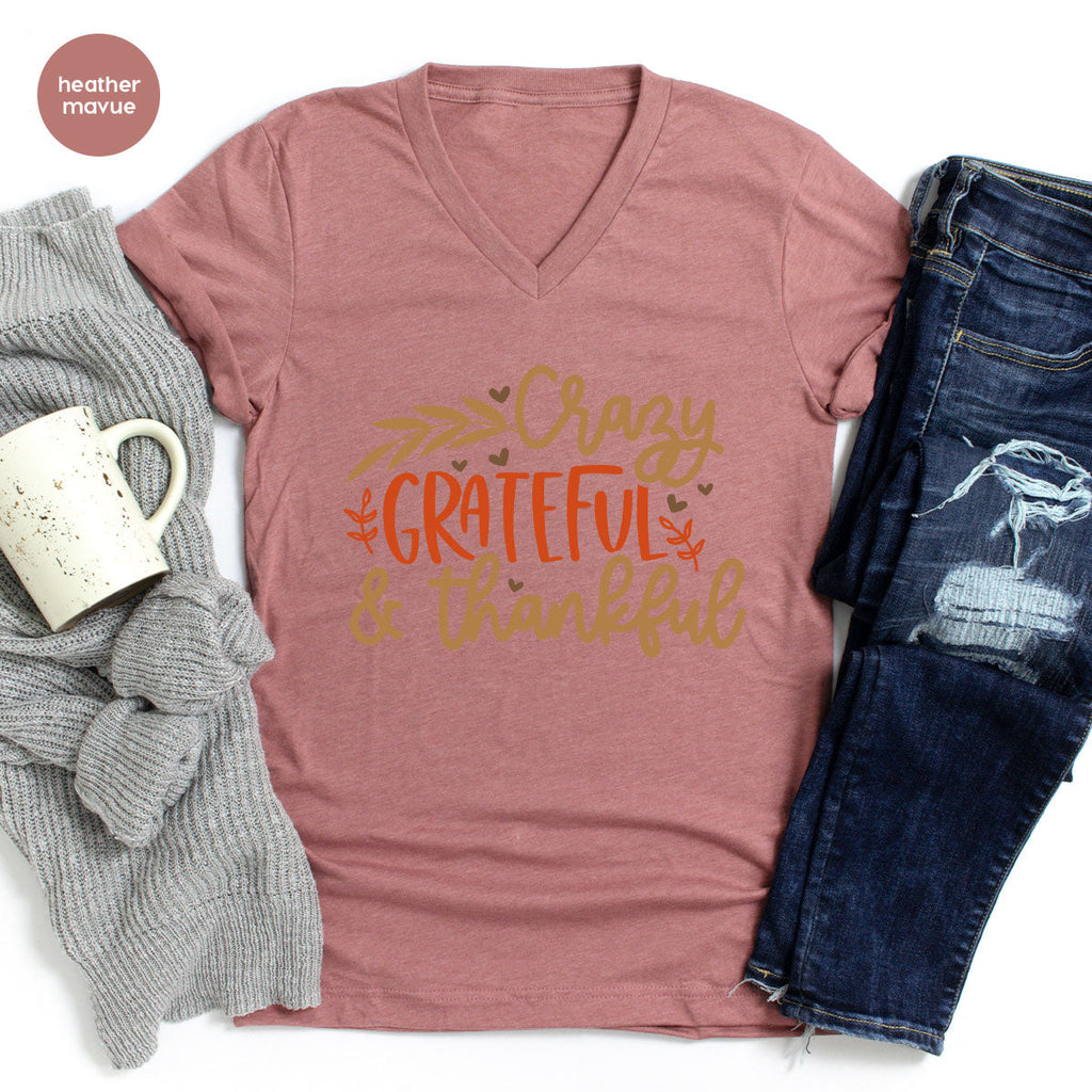 Funny Fall T Shirt, Gift for Her, Crazy Grateful Thankful product image 97