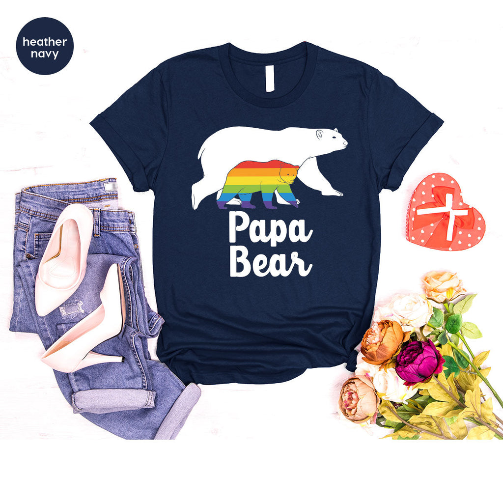 Papa Bear Shirt, T-Shirt, LGBT Rainbow Tee product image 74