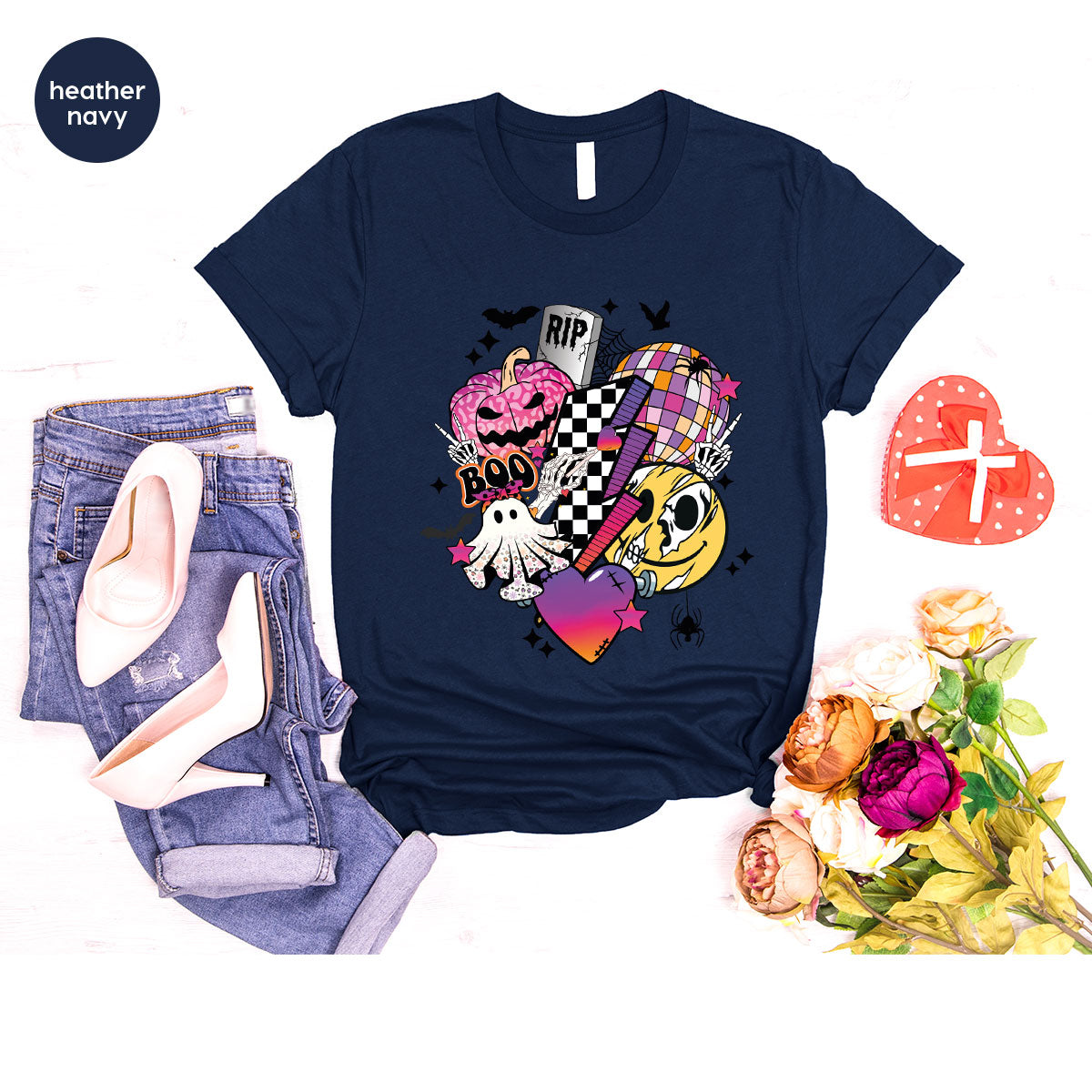 Halloween Shirt, Gifts, Spooky Season Pumpkin Graphic Tees product image 125