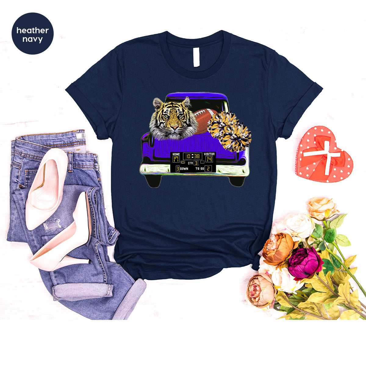 Football Truck Shirt, Tiger Graphic Tees, Mom TShirt, Gifts product image 101