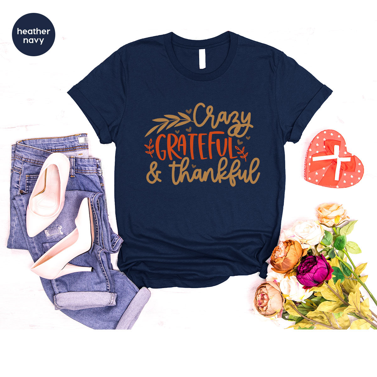 Funny Fall T Shirt, Gift for Her, Crazy Grateful Thankful product image 100