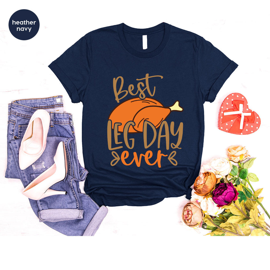 Funny Thanksgiving Shirts, Turkey Graphic Tees, Fall product image 83