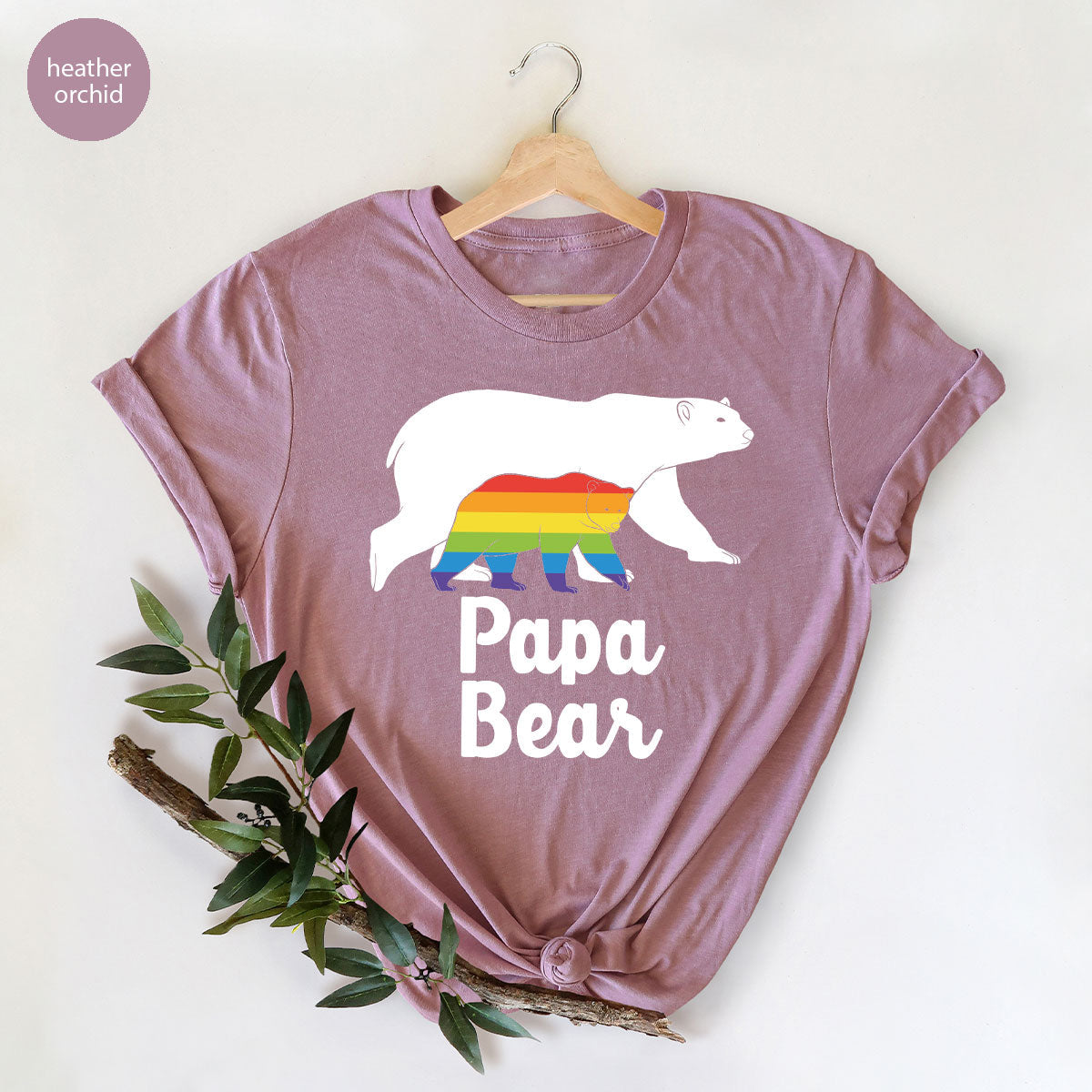 Papa Bear Shirt, T-Shirt, LGBT Rainbow Tee product image 75