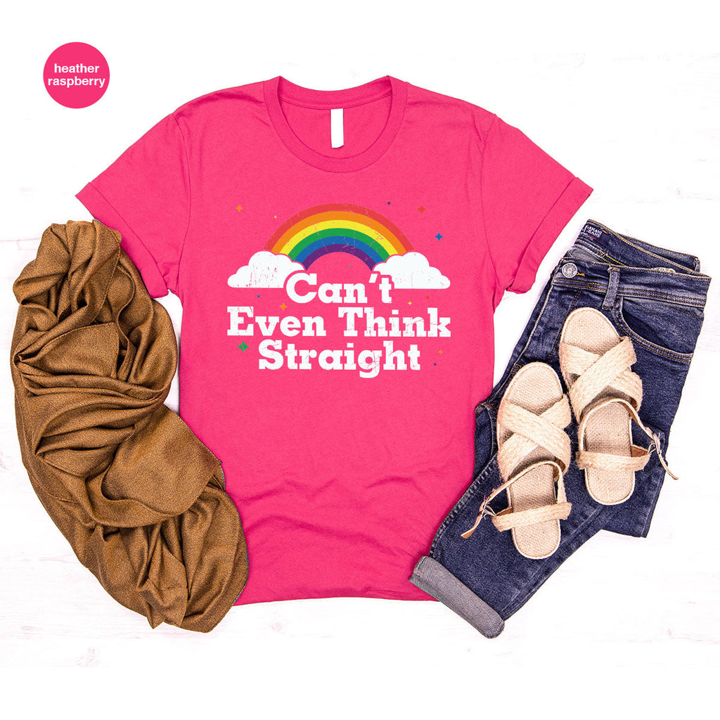 Can I Even Think Straight Shirt, Rainbow T-Shirt, LGBT product image 81
