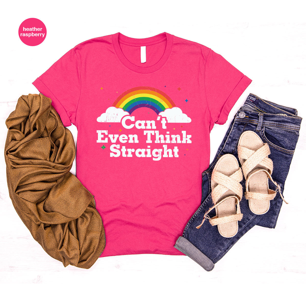 Can I Even Think Straight Shirt, Rainbow T-Shirt, LGBT product image 81