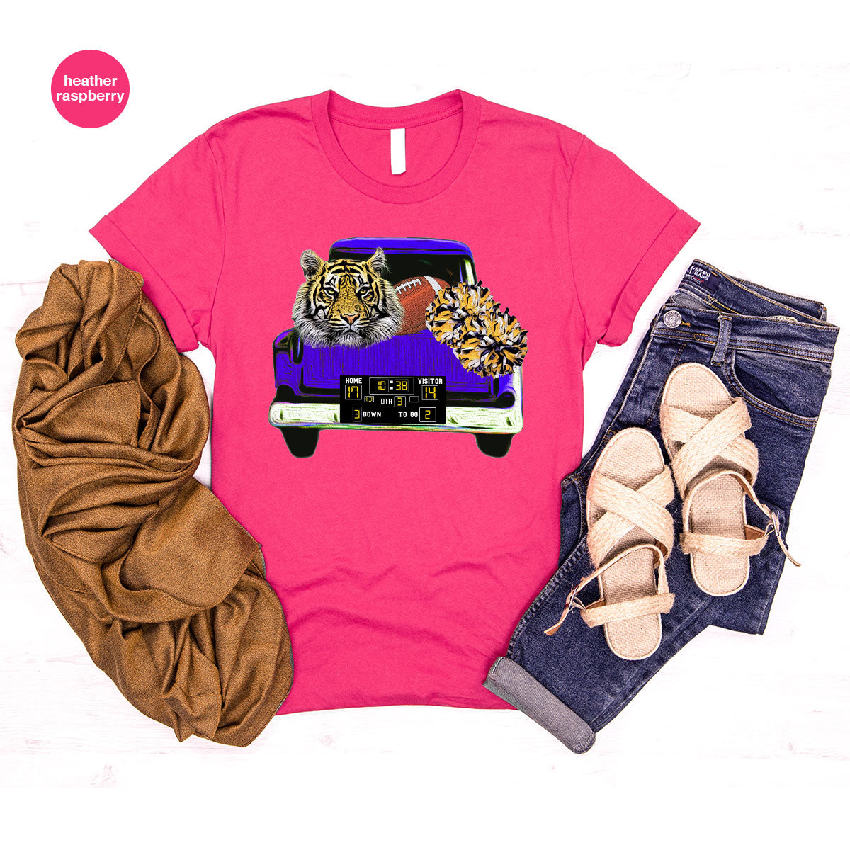 Football Truck Shirt, Tiger Graphic Tees, Mom TShirt, Gifts product image 104