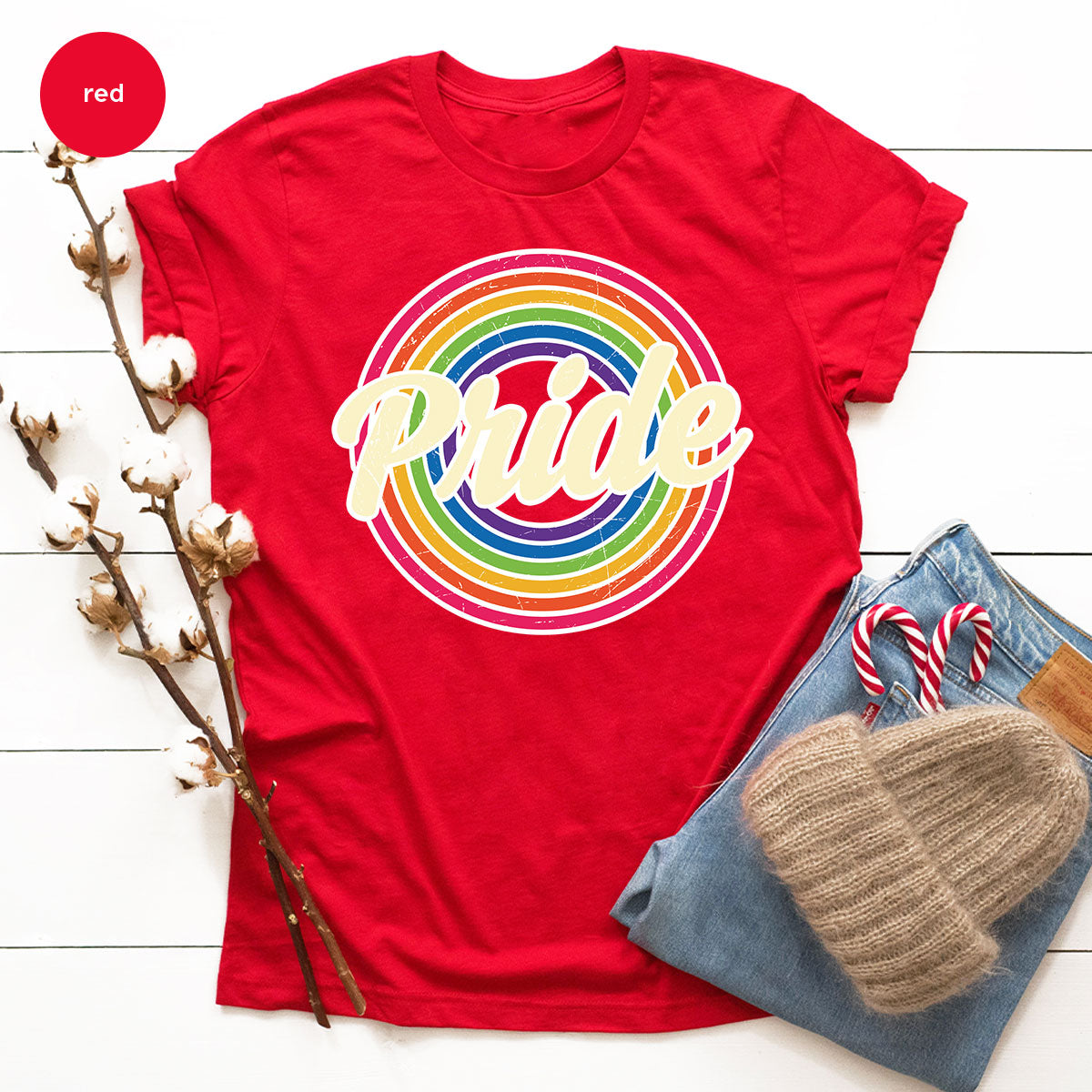 Pride Shirt, LGBT T-Shirt, Tee, Rainbow Graphic product image 79