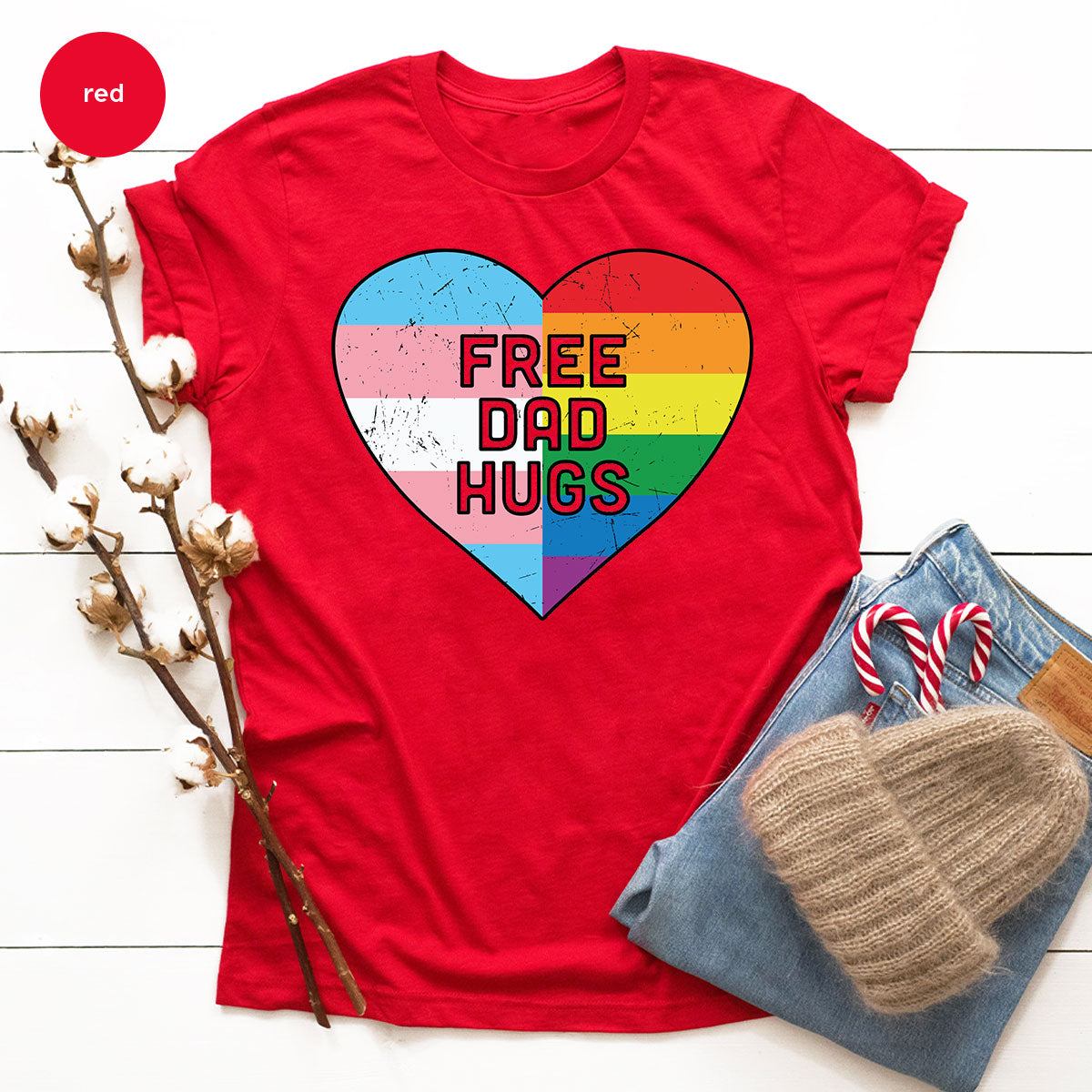 Free Dad Hugs Shirt, LGBT Pride T-Shirt product image 82