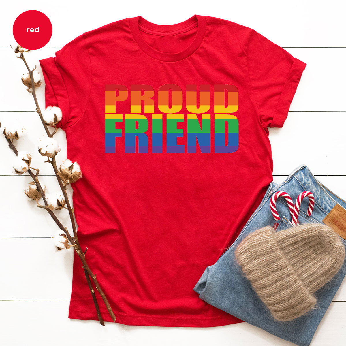 LGBT Friendship Shirt, Proud Friend T-Shirt, Gift Tee product image 80