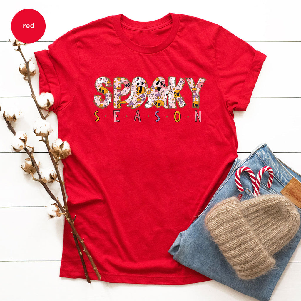 Ghost Graphic Tees, Cute Kid Halloween Shirt, Spooky product image 142