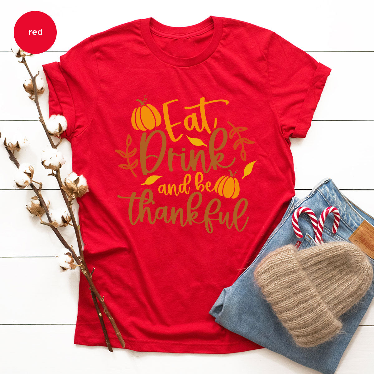 Cute Pumpkin T-Shirt, Fall Graphic Tees, Thankful Gifts product image 111