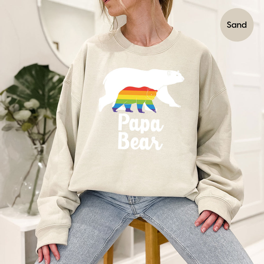 Papa Bear Shirt, T-Shirt, LGBT Rainbow Tee product image 81