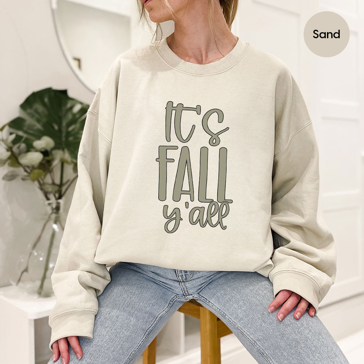 Fall Crewneck Sweatshirt, Its Yall T-Shirt, Gifts, for Her product image 153