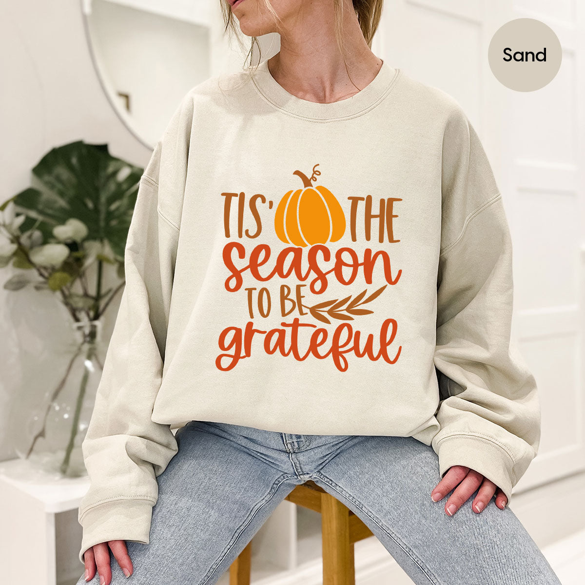 Fall T-Shirt, Autumn Crewneck Sweatshirt, Thanksgiving product image 153