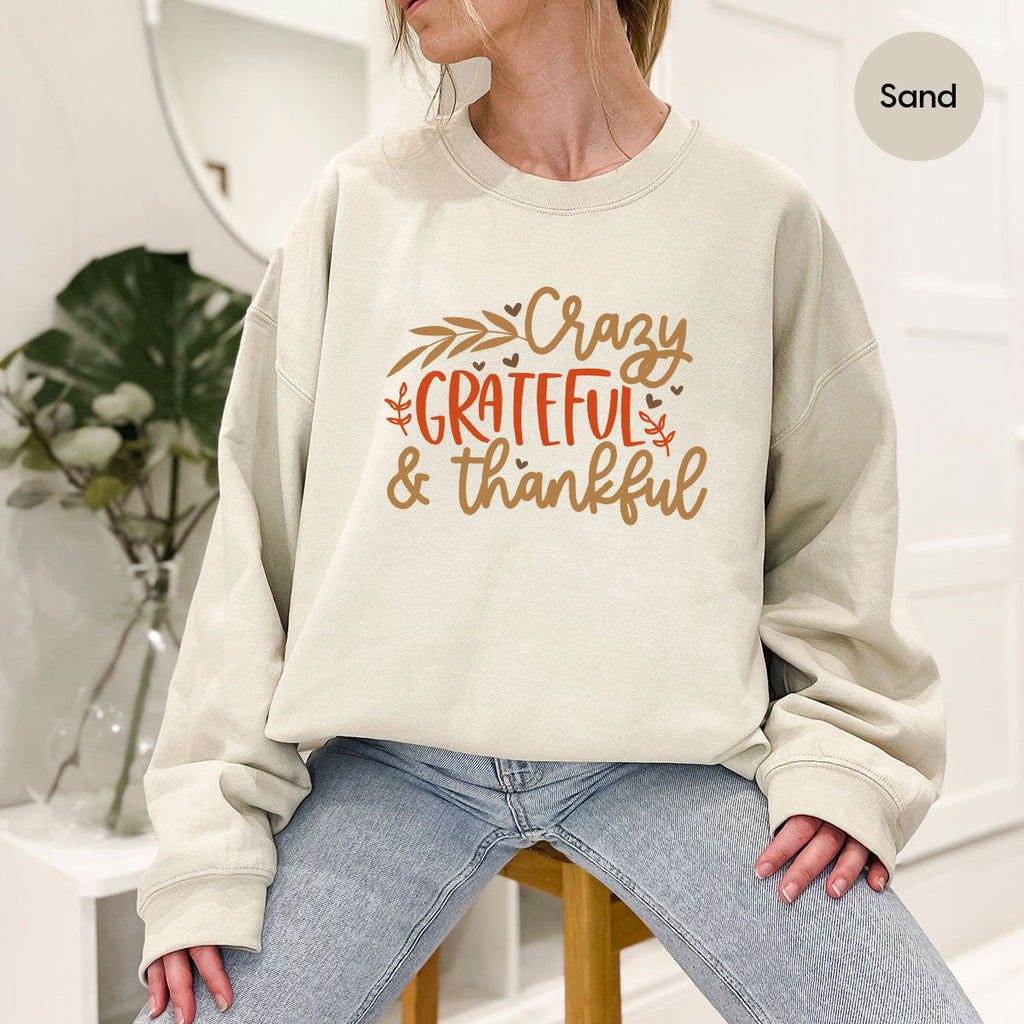 Funny Fall T Shirt, Gift for Her, Crazy Grateful Thankful product image 107